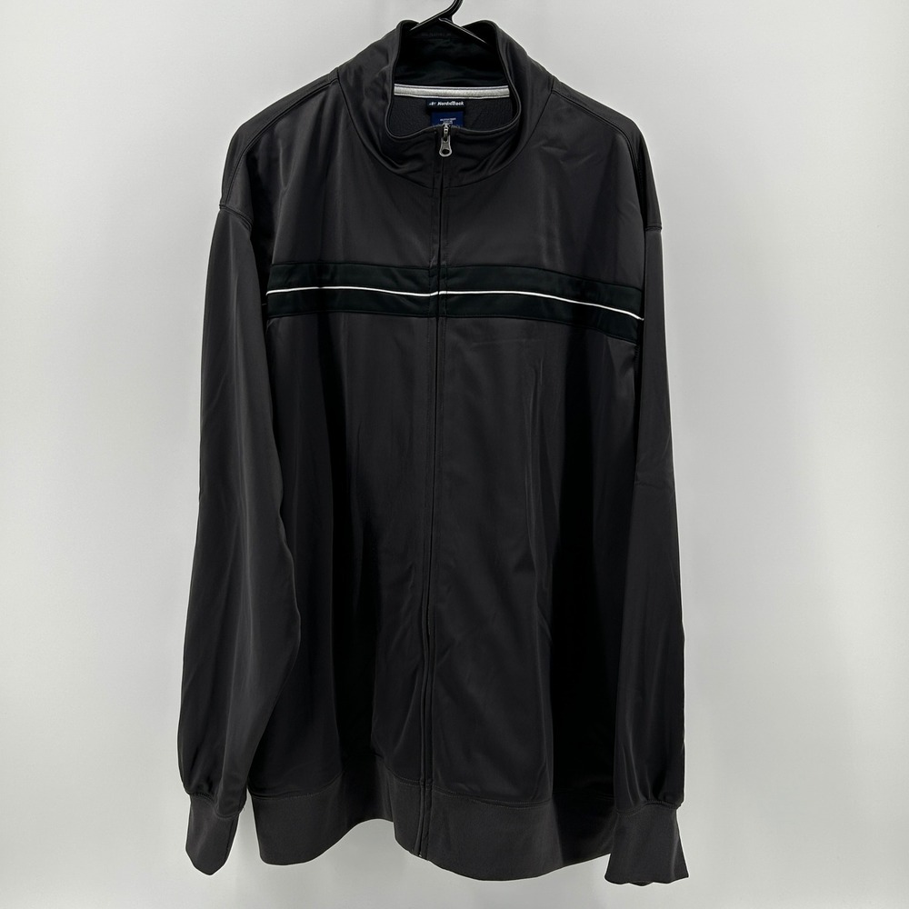NordicTrack Charcoal Gray Full Zip‎ Track Jacket Mock Neck Men XXL Active Sporty